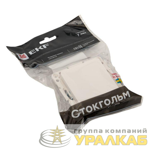 Выключатель 1-кл. Стокгольм 10А механизм бел. PROxima EKF 