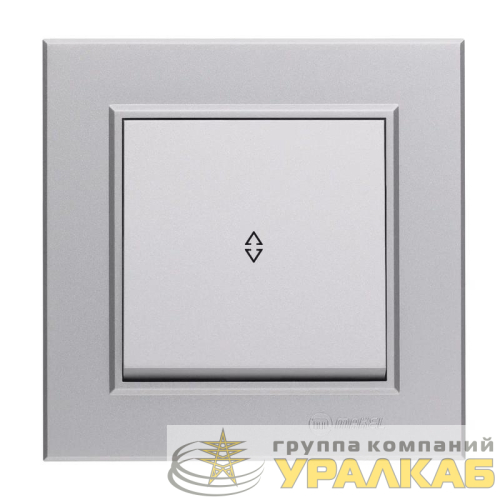 Переключатель проходной 1-кл. СП Karea 10А IP20 сереб. Makel 