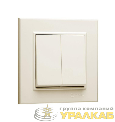 Выключатель 2-кл. СП Karea 10А IP20 крем. Makel 