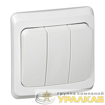Выключатель 3-кл. СП Этюд 10А IP20 бел. SE 
