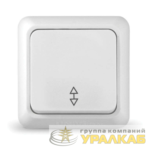 Переключатель проходной 1-кл. ОП Олимп 10А IP20 бел. UNIVersal 