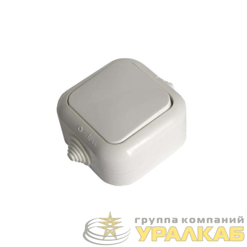 Выключатель 1-кл. ОП 10А IP44 бел. БЕЛТИЗ 