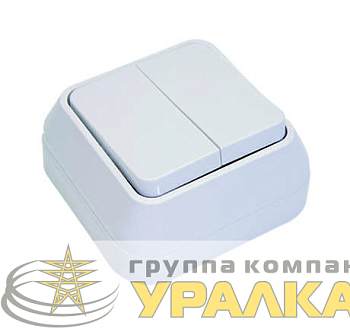 Выключатель 2-кл. ОП 10А IP20 бел. Makel 