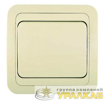 Выключатель 1-кл. СП Mimoza 10А IP20 крем./крем. Makel 