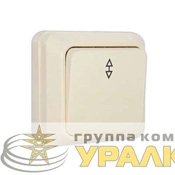 Переключатель проходной 1-кл. ОП Олимп 10А IP20 сл. кость UNIVersal 