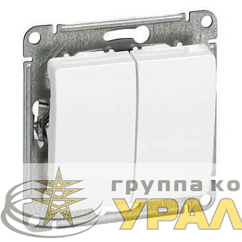 Выключатель 2-кл. СП Glossa 10А IP20 (сх. 5) 10AX механизм бел. SE 