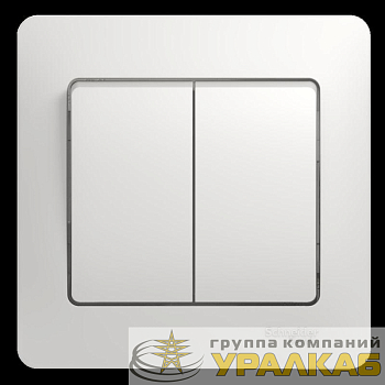 Выключатель 2-кл. СП Glossa 10А IP20 (сх. 5) 10AX в сборе бел. SE 