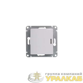 Переключатель проходной 1-кл. СП Glossa 10А IP20 (сх. 6а) 10AX с подсветкой механизм бел. SE 