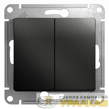 Переключатель проходной 2-кл. СП Glossa 10А IP20 (сх. 6) 10AX механизм антрацит SE 