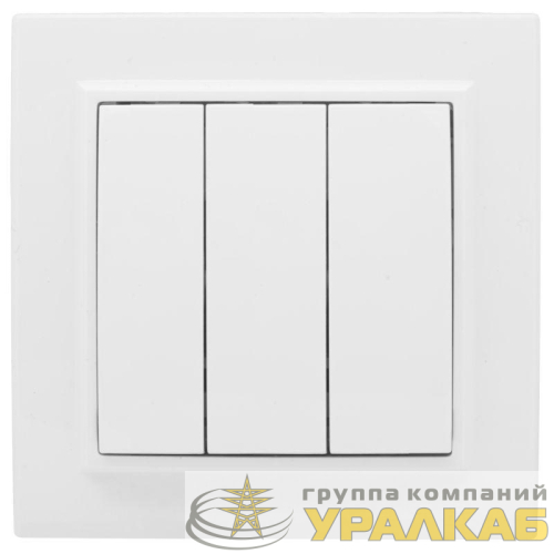 Выключатель 3-кл. СП Минск 10А IP20 бел. Basic EKF 
