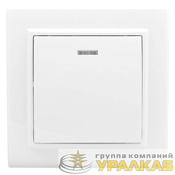 Выключатель 1-кл. СП Минск 10А IP20 с индикатором бел. Basic EKF 