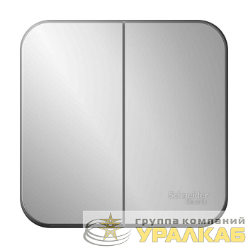 Выключатель 2-кл. ОП Blanca 10А IP20 (сх. 5) 250В с изолир. пластиной алюм. SE 