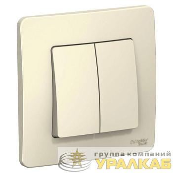 Выключатель 2-кл. СП Blanca 10А IP20 (сх. 5) 250В молочн. SE 