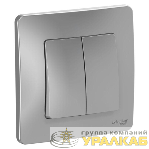 Выключатель 2-кл. СП Blanca 10А IP20 (сх. 5) 250В алюм. SE 