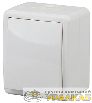 Выключатель 1-кл. ОП Эра Эксперт 10А IP54 11-1401-01 250В 10AX бел. Эра 