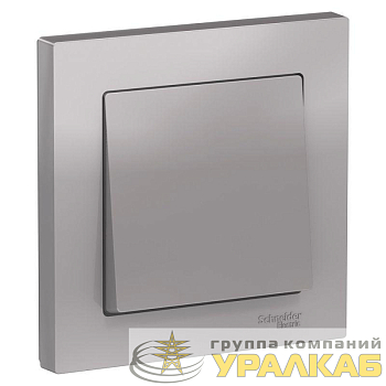 Выключатель 1-кл. СП AtlasDesign 10А IP20 (сх. 1) 10AX в сборе алюм. SE 
