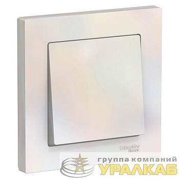 Выключатель 1-кл. СП AtlasDesign 10А IP20 (сх. 1) 10AX в сборе жемчуж. SE 