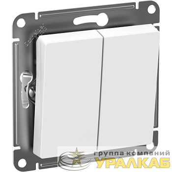 Выключатель 2-кл. Atlasdesign Aqua IP44 (сх. 5) 10AX механизм бел. SE 