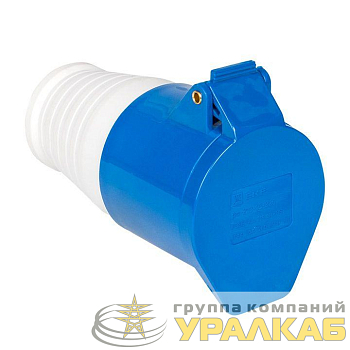 Розетка кабельная 16А 220В 2P+РЕ IP44 (213) EKF 