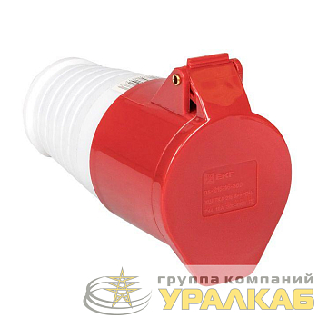 Розетка кабельная 16А 380В 3P+РЕ+N IP44 (215) EKF 
