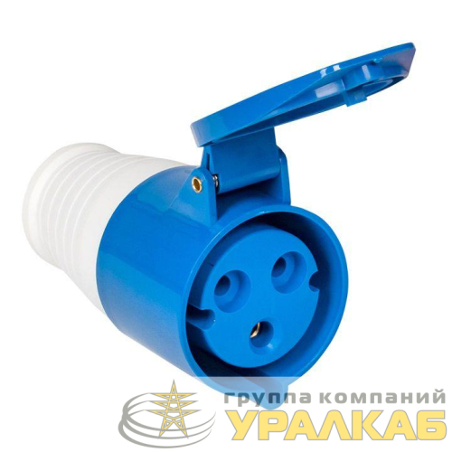Розетка кабельная 32А 220В 2P+E IP44 (223) EKF 