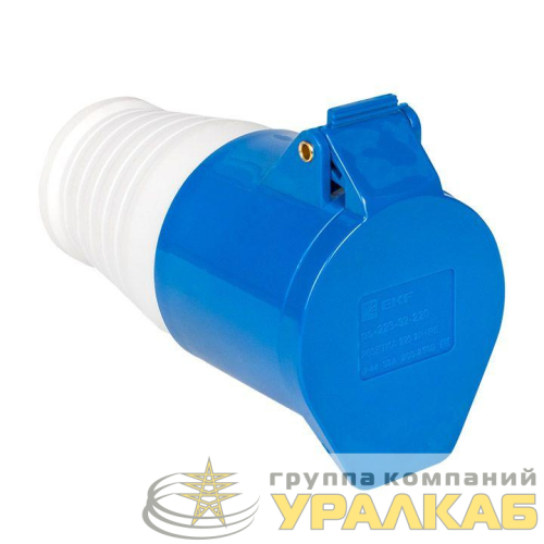 Розетка кабельная 32А 220В 2P+E IP44 (223) EKF 
