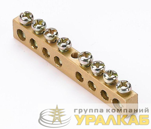 Шина нулевая 6х9-8/1 DEKraft 