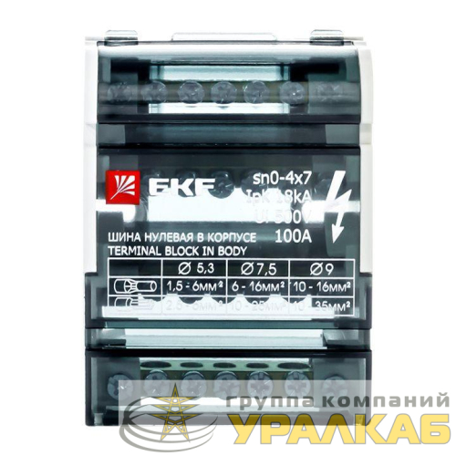 Шина нулевая в корпусе 4х7 EKF 