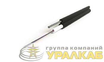 Кабель FO-SST-OUT-9S-8-PE-BK волоконно-оптический 9/125 (SMF-28 Ultra) одномод. 8 волокон (single loose tube) со свобод. волокнами гелезаполн. с метал. тросом (2.2мм) внешн. PE (-60град.C - +70град.C) черн. Hyperline 