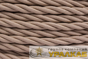 Провод ретро 2х1.5 матов. капучино (уп.50м) Bironi 