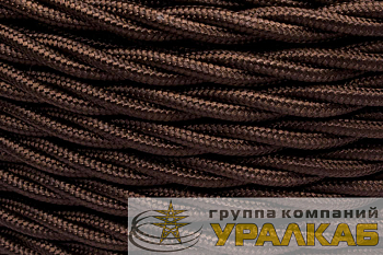 Провод ретро 2х1.5 глянец корич. (уп.50м). Bironi 
