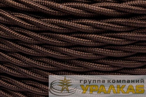 Провод ретро 2х1.5 глянец корич. (уп.50м). Bironi 