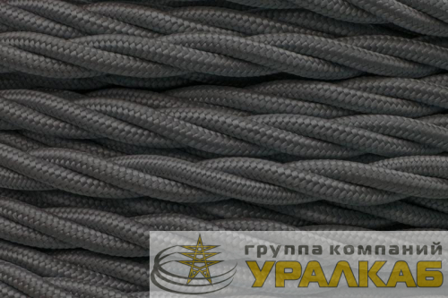Провод ретро 2х1.5 матов. графит (уп.50м) Bironi 