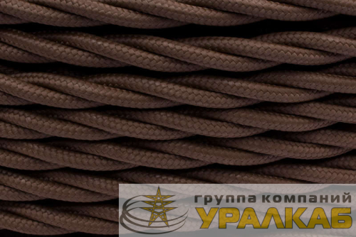 Провод ретро 2х1.5 матов. корич. (уп.20м) Bironi 