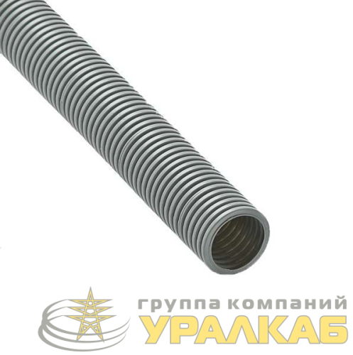 Труба гофрированная ПВХ легкая d50мм с протяжкой сер. (уп.15м) Ruvinil 