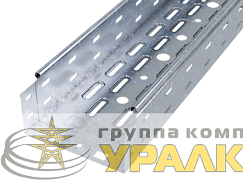 Лоток листовой перфорированный 100х100 L3000 сталь 0.7мм DKC 