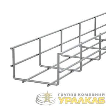Лоток проволочный 100х60 L3000 сталь 4мм PL60-100-3000 оцинк. КМ 