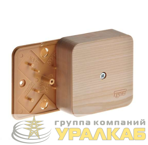 Коробка распределительная ОП 79х79х32мм IP40 сосна (светл. основа) Ruvinil 