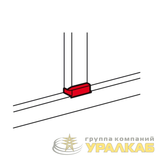 Отвод плоский для односекционных кабель-каналов DLP 35х80/105 50х80/150 Leg 