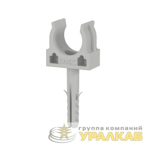 Держатель для труб (клипса) d16мм с защелкой и дюбелем DKC 