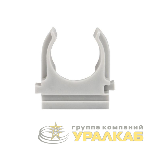 Держатель для труб (клипса) d20мм сер. (уп.100шт) Plast EKF 