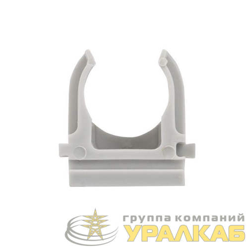 Держатель для труб (клипса) d20мм сер. (уп.100шт) Plast EKF 
