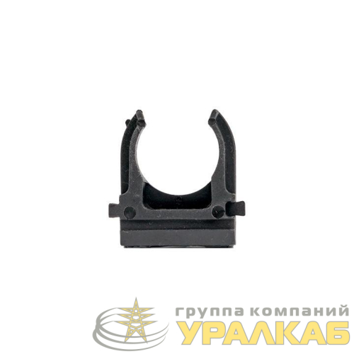 Держатель для труб (клипса) d16мм черн. (уп.10шт) Plast EKF 