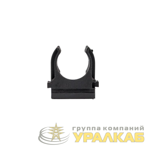 Держатель для труб (клипса) d16мм черн. (уп.10шт) Plast EKF 