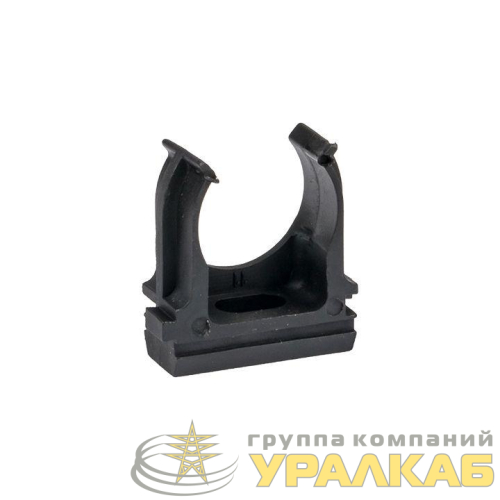 Держатель для труб (клипса) d20мм черн. (уп.10шт) Plast EKF 