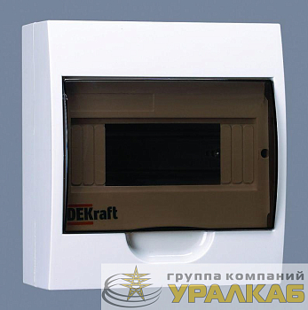 Корпус навесной ЩРН-П-8 20х18х10 8мод. IP41 пластик. DEKraft 