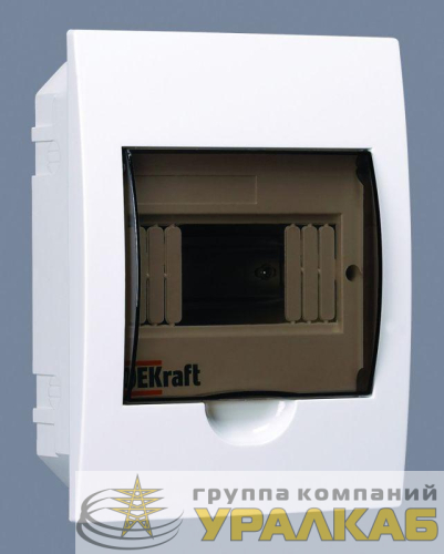 Корпус встраиваемый ЩРВ-П-6 22х17х9 6мод. IP41 пластик. DEKraft 