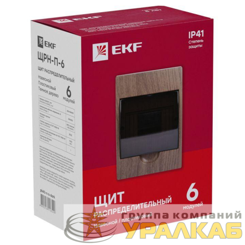 Щит ЩРН-П-6 IP41 темное дерево PROxima EKF 