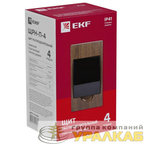 Щит ЩРН-П-4 IP41 темное дерево PROxima EKF 