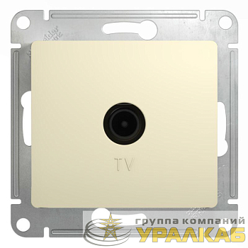 Розетка телевизионная оконечная TV 1-м СП Glossa 1дБ механизм беж. SE 